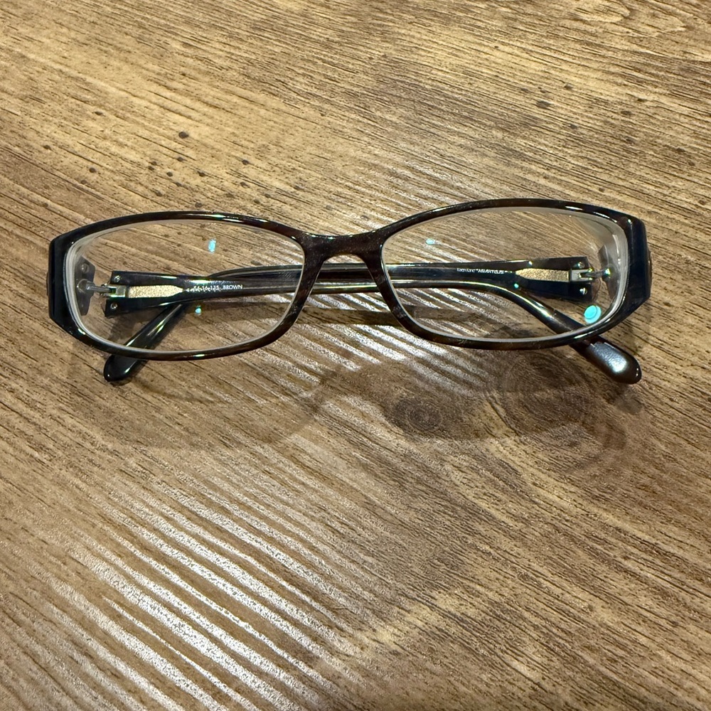 Karen Kane Eyeglasses Amaryliss 54-16-135 Brown Full Rim Square FRAMES ONLY